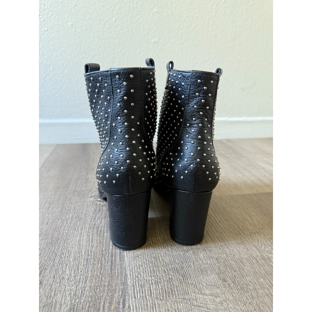 Rebecca Minkoff Sierra Studded Leather Ankle Bootie Black Women's 6M Block Heel - Picture 3 of 9